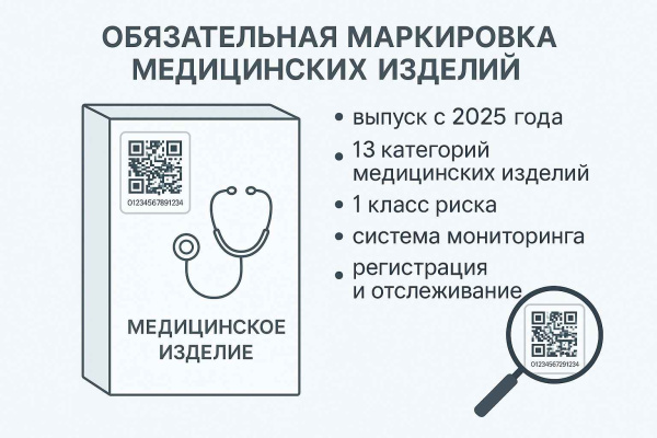Маркировка медицинских изделий: что меняется для продукции 1 класса риска в 2025 году